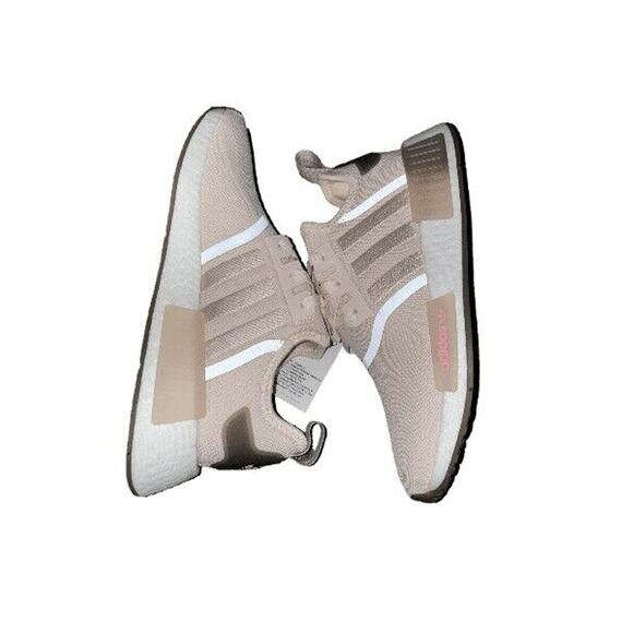 Adidas Women's NMD R1 Running Shoes Light Pink/Brown Quartz HQ4279 Size 5.5 - Picture 1 of 9